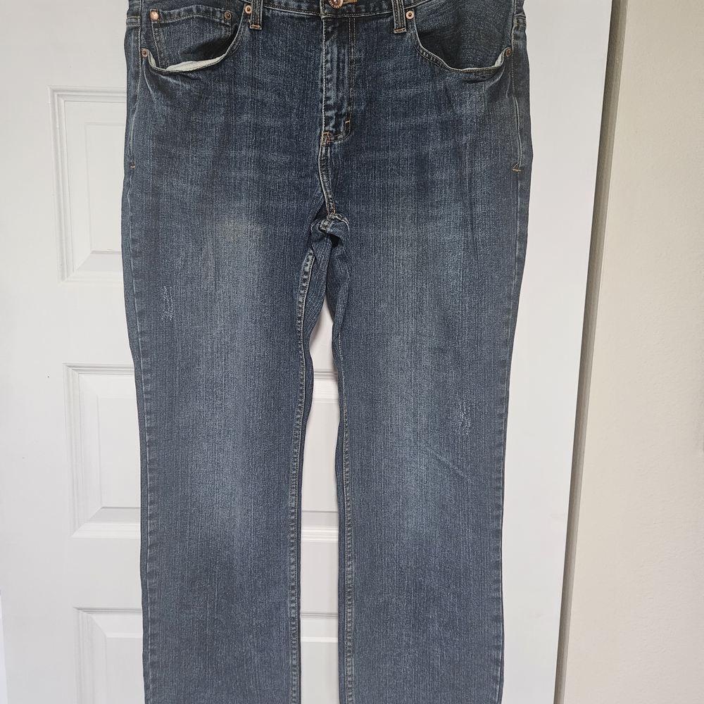 Roebuck & Co. Men's 38x30 Slim Straight Blue Denim Jeans 100% Cotton